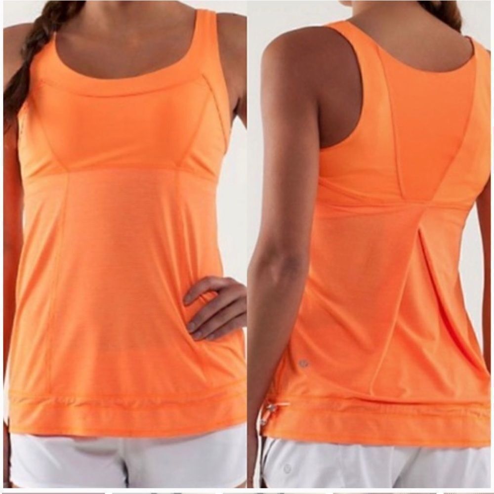 Lululemon Run Ta Ta Topper Tank- Size 8 Orange